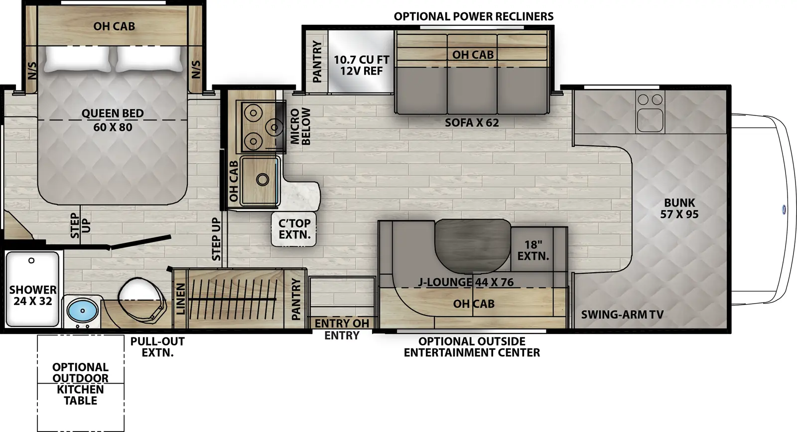 Leprechaun 260DS - Ford 450 Floorplan